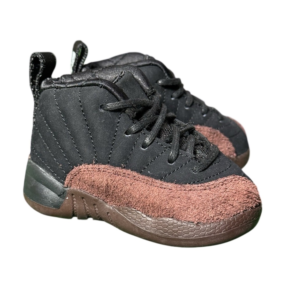 Nike Air Jordan 12 Retro A Ma Maniere Black Burgundy FB2687-001 Toddler 4C